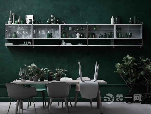 家装精美壁纸_墙面颜色设计_绿色墙面装饰潮流